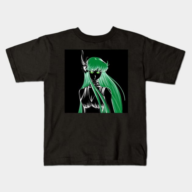 dark palutena athena Kids T-Shirt by jorge_lebeau